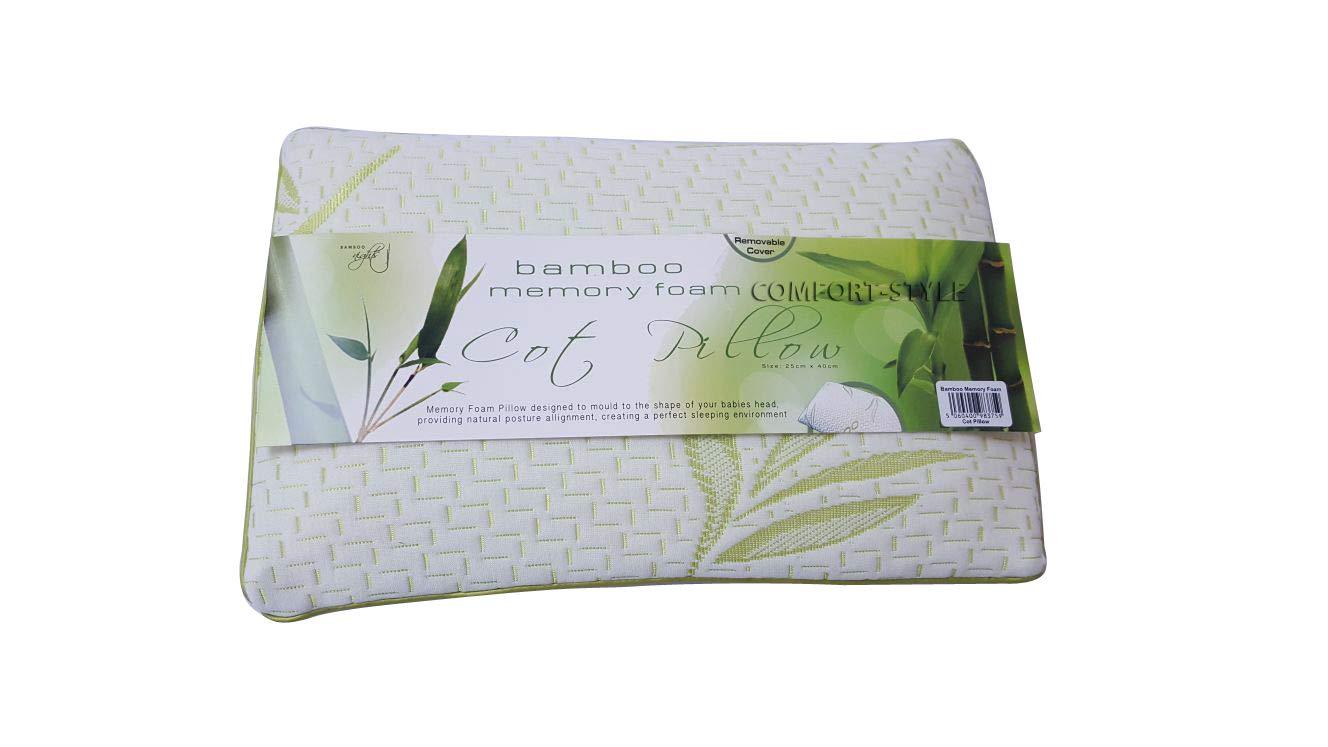 Premium Bamboo Memory Foam Cot Bed Pillow Only for Babies