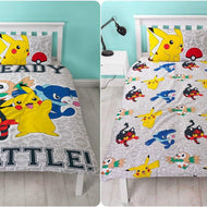 Exclusive POKEMON Go Laredo ~ Kids / Children Duvet Cover Set with Pillowcase ~ Reversible 2-in-1 Junior Designs ~ SINGLE UK SIZE - Luxury ComfortStyle